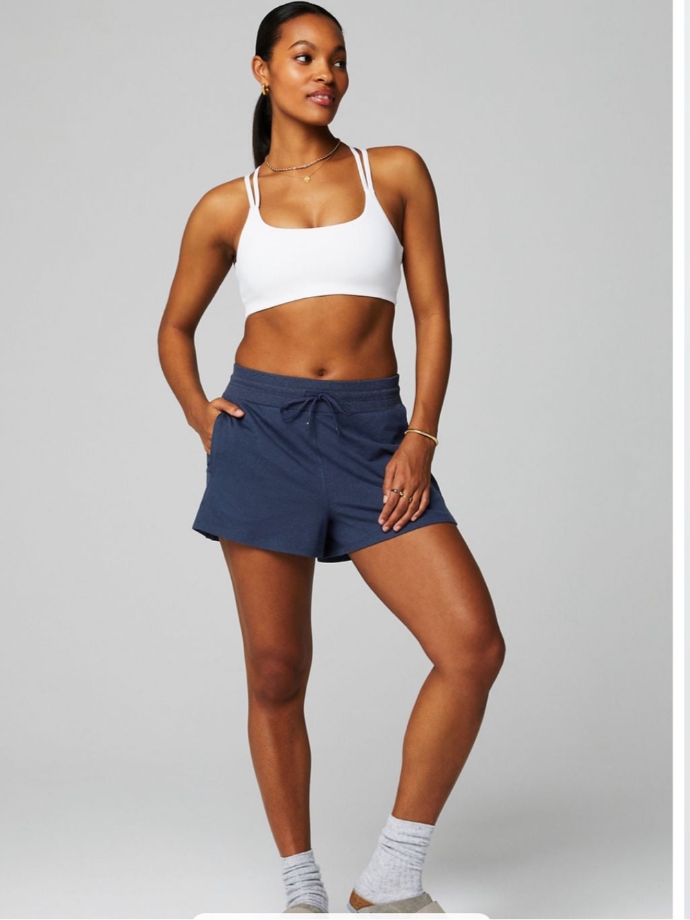 Fabletics White principal low impact bra XL (NWT)